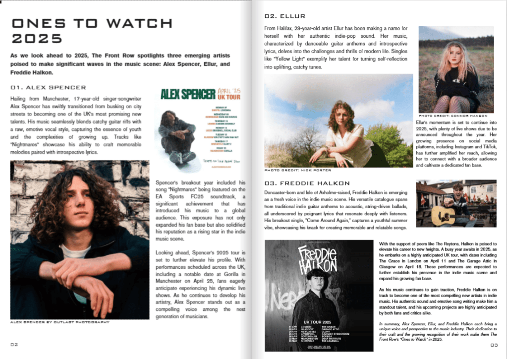 The Front Row 2025 Ones to&nbsp;Watch